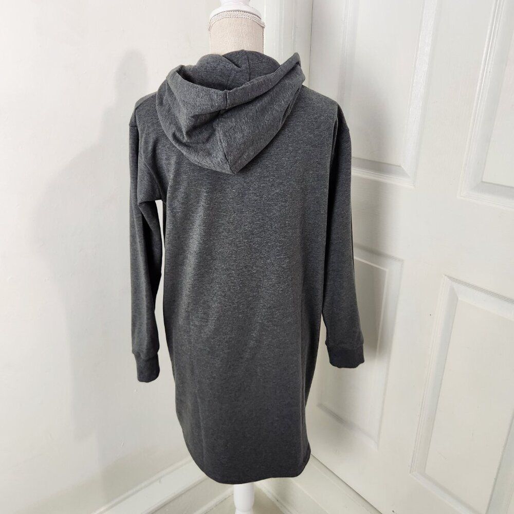 Garnet Hill Dress Womens XS Gray Trainer Hooded Tunic Sweatshirt Athleisure - Picture 5 of 13